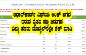 Aadhar not seeded